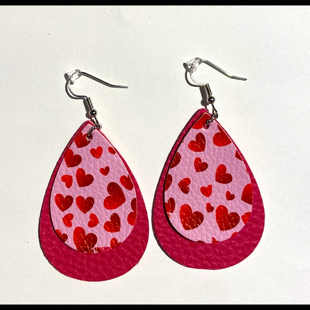3 for $12 🎉Faux Leather Teardrop Dangle Earrings